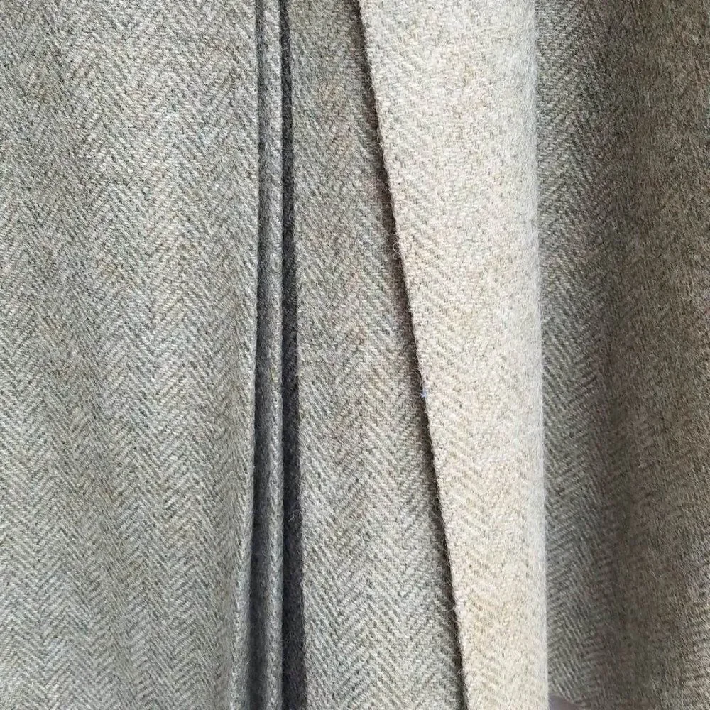 Equorian Heritage Wool Green Herringbone Skirt Suit Set size 12